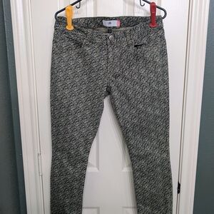 CAbi Skinny Pants in Black and White Pattern